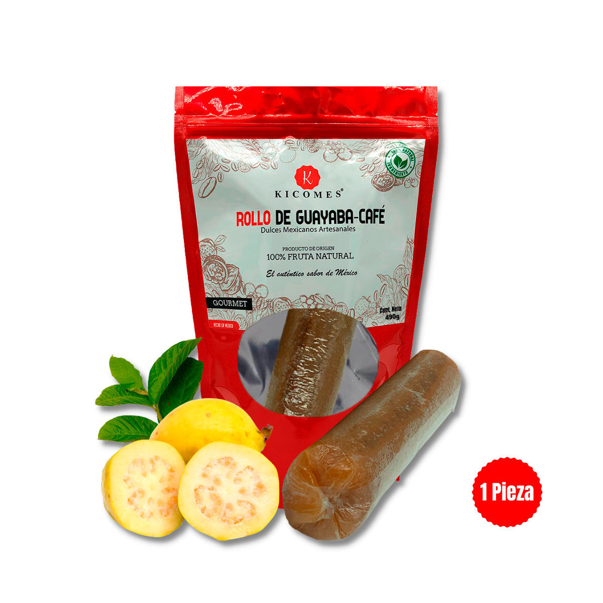 KICOMES® Rollo De Guayaba con Cajeta y Café Artesanal Gourmet Calidad Premium