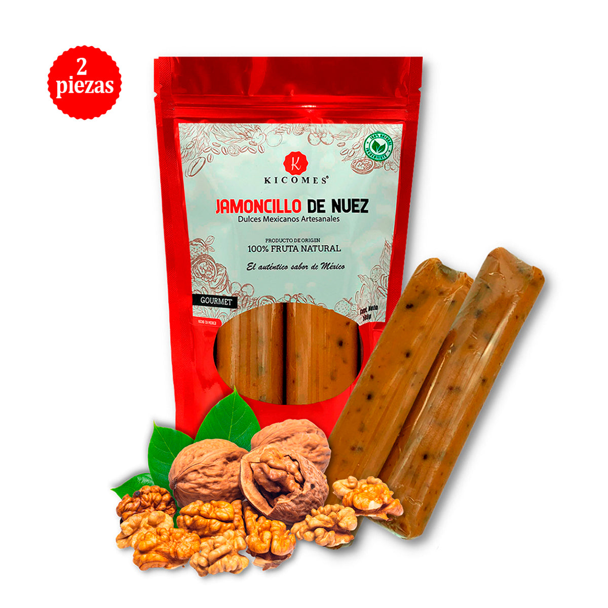 KICOMES® Jamoncillo Artesanal Gourmet con Nuez 500gr