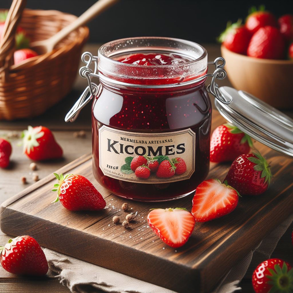 KICOMES® Mermelada Artesanal Hecha de Fruta Natural Calidad Premium