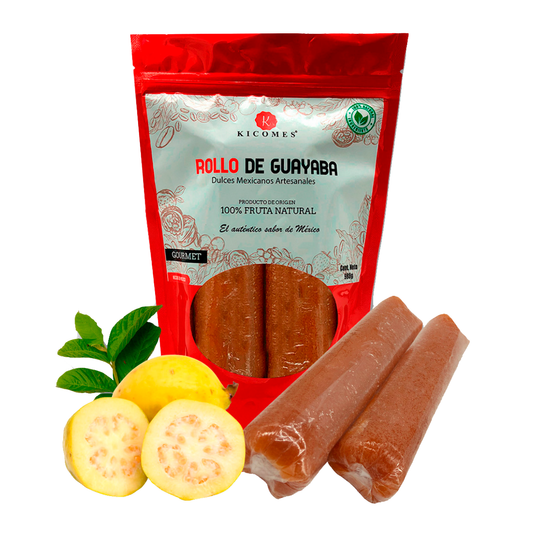 KICOMES® Rollo De Guayaba con Cajeta Artesanal Gourmet Calidad Premium
